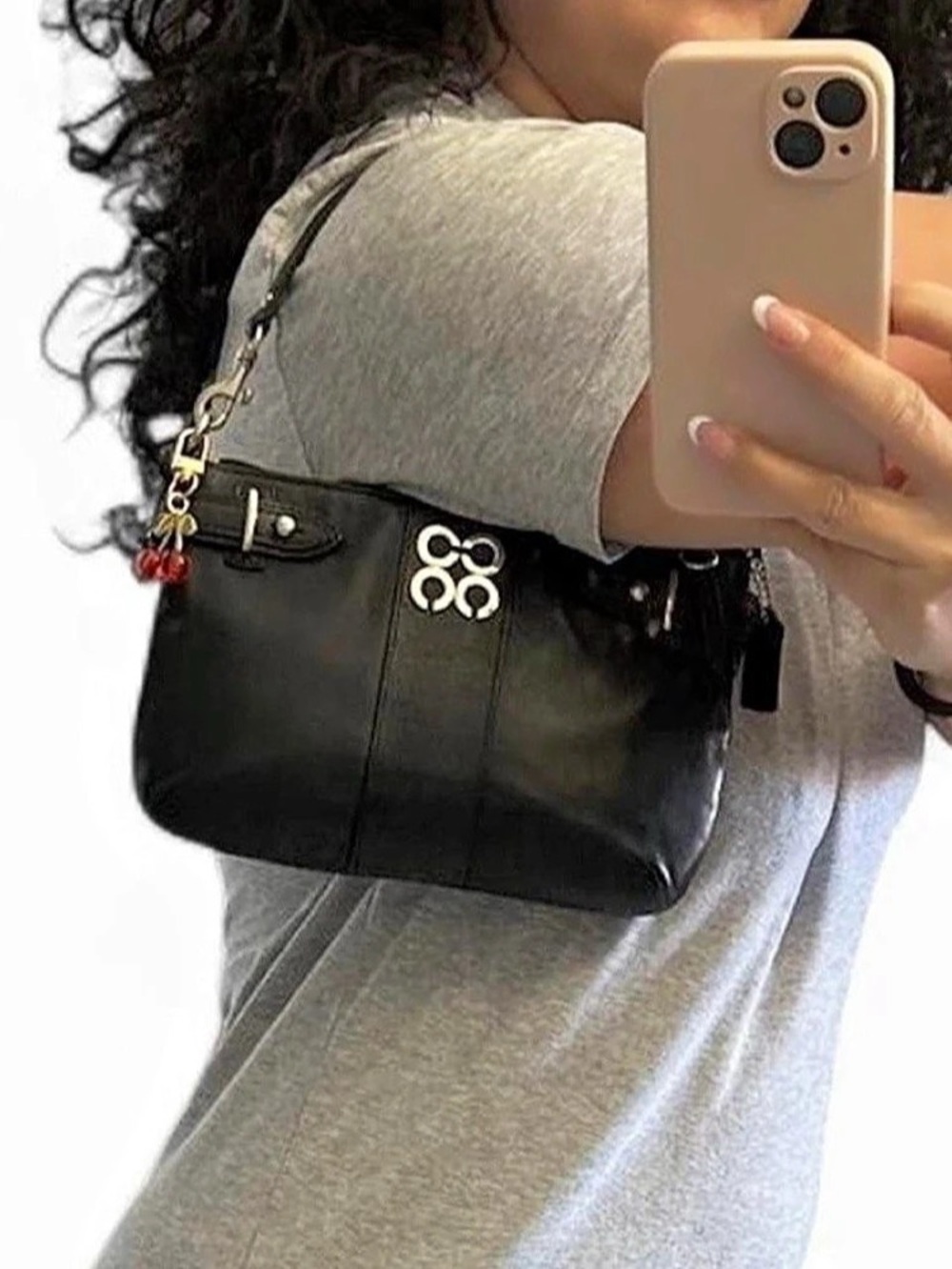Coach Vintage Black Leather Mini Bag